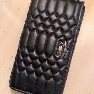 NEW - Zadig & Voltaire Black Quilted Leather Wallet